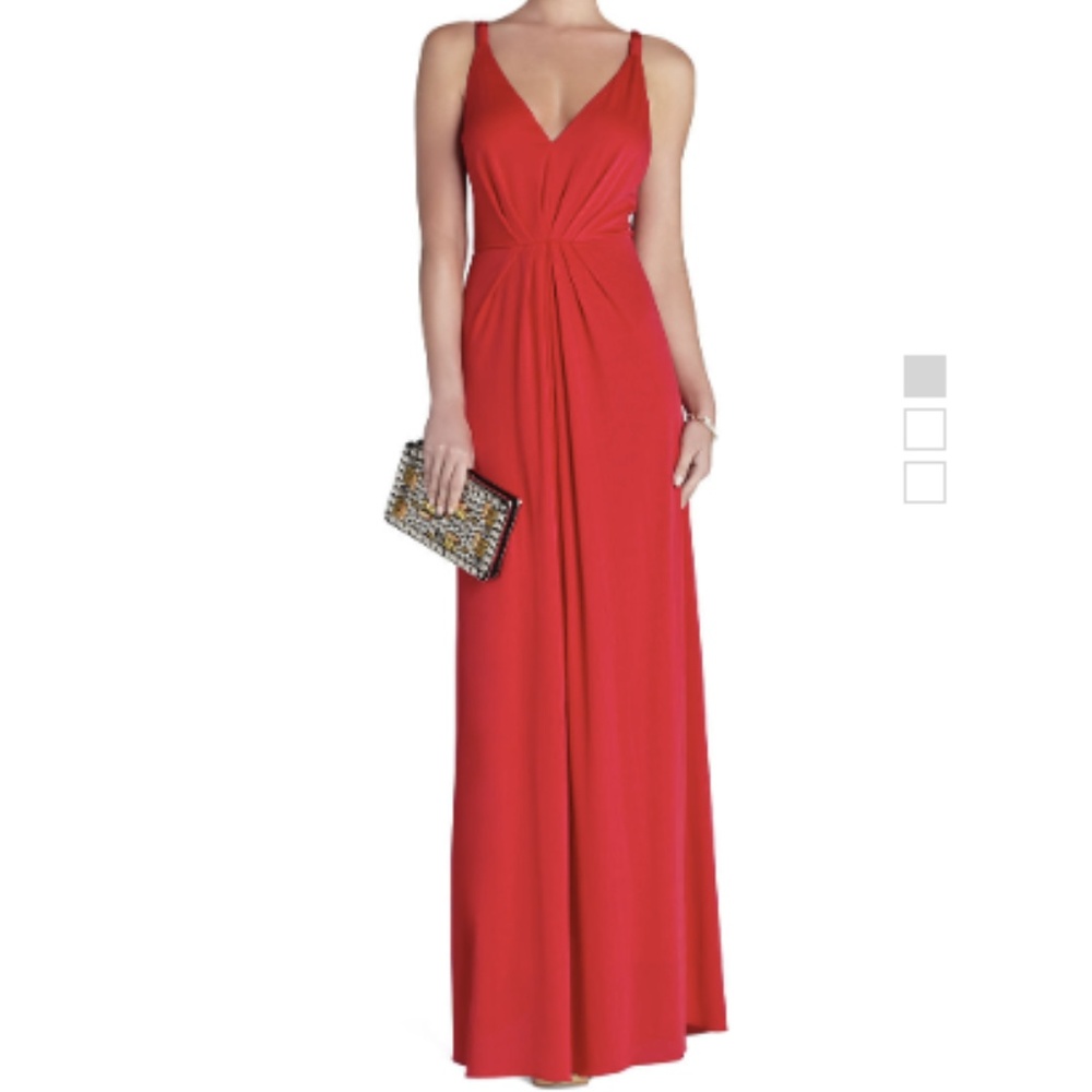 BCBGMaxAzria - Red Knit Evening Gown